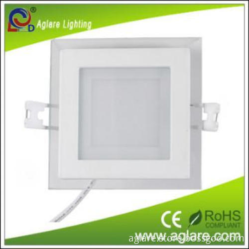 High Power glass shape 5730SMD 12W square LED ceiling DownLight